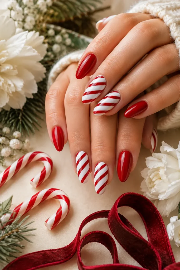 Candy Cane Nails