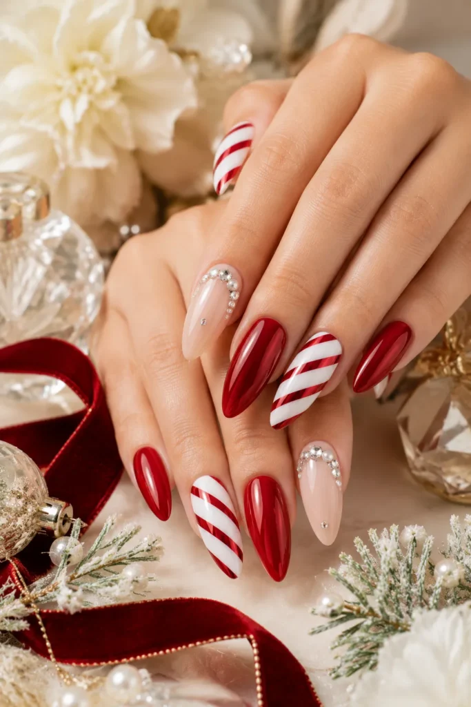 Candy Cane Nails