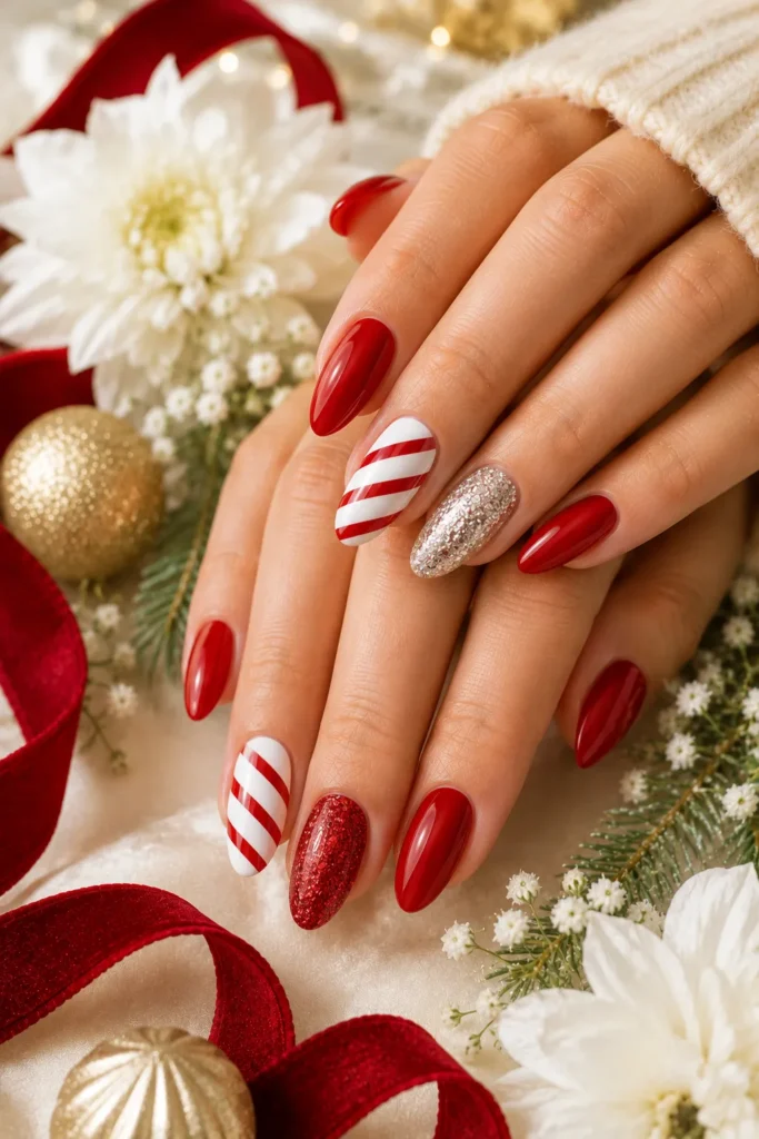 Candy Cane Nails