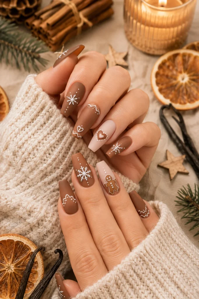 Gingerbread Nails