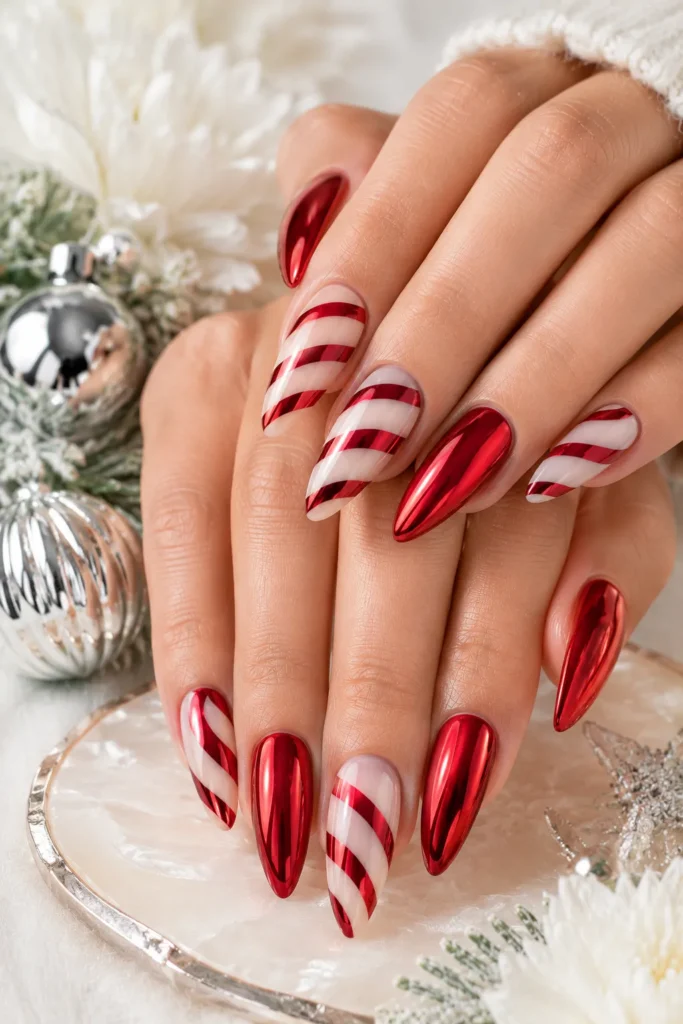 Candy Cane Nails