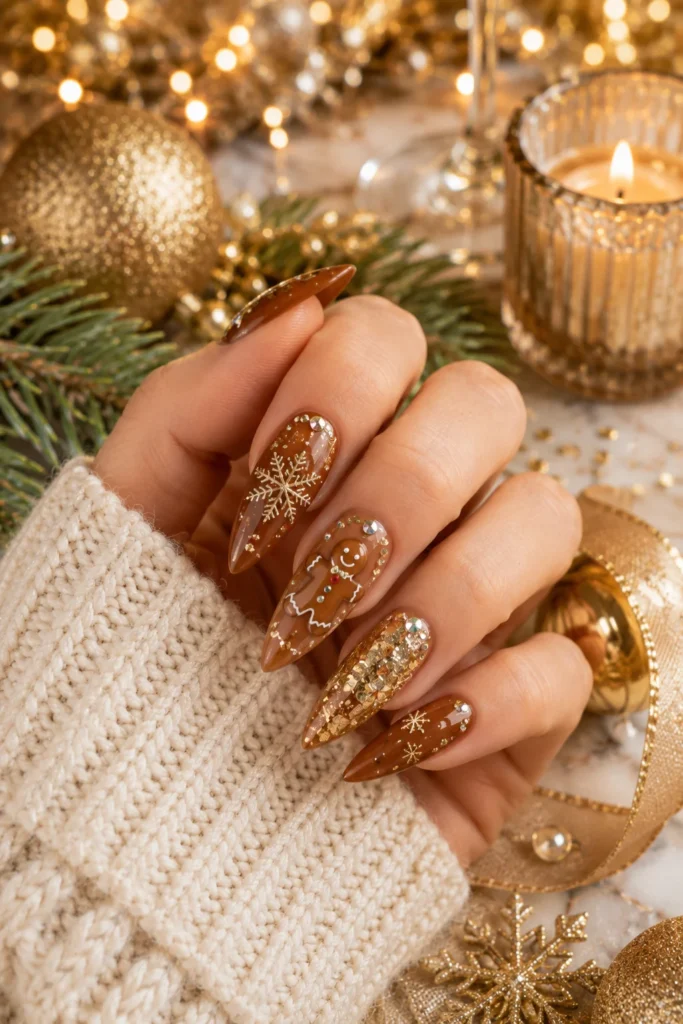 Gingerbread Nails