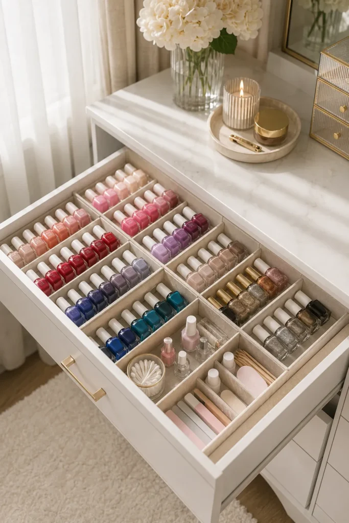 Organizing nail polish