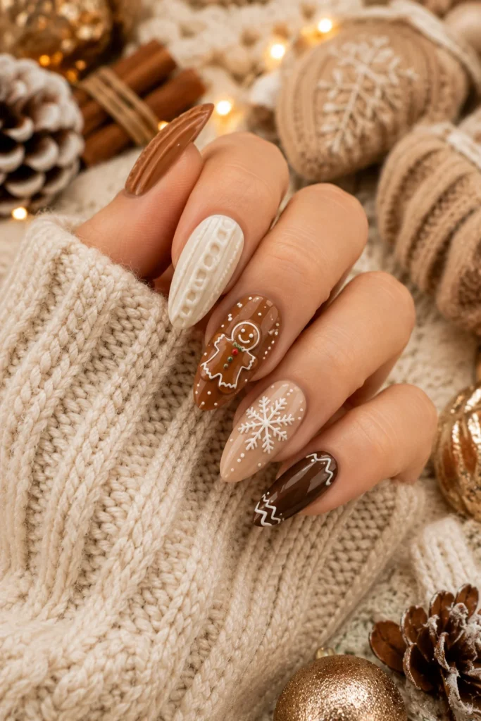Gingerbread Nails