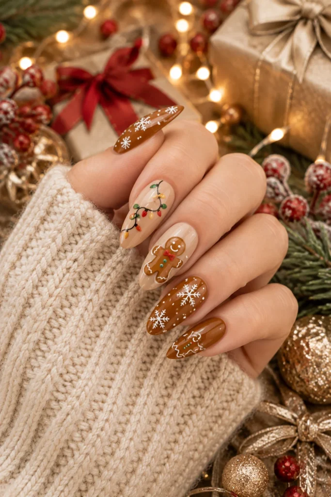 Gingerbread Nails