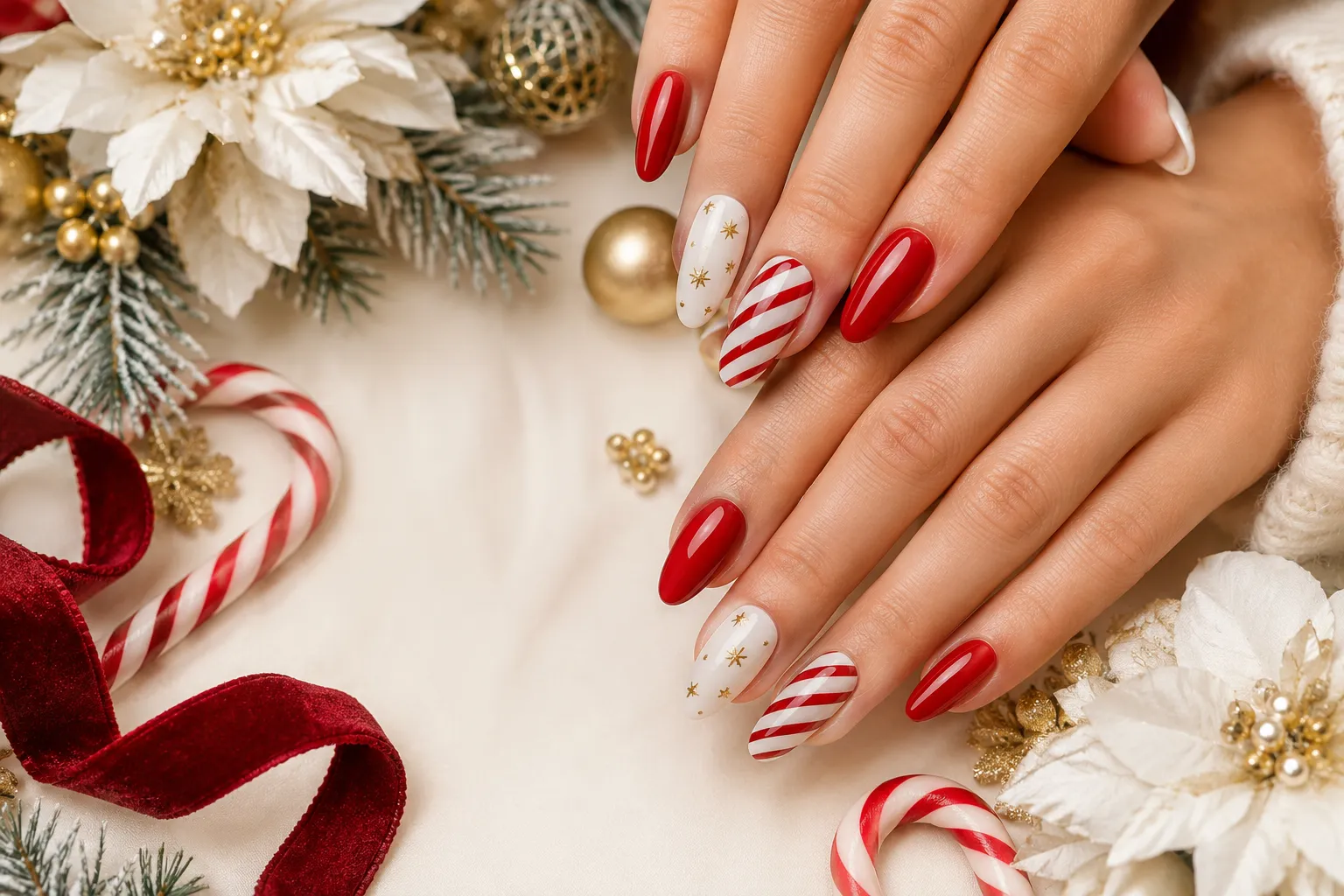 Candy Cane Nails