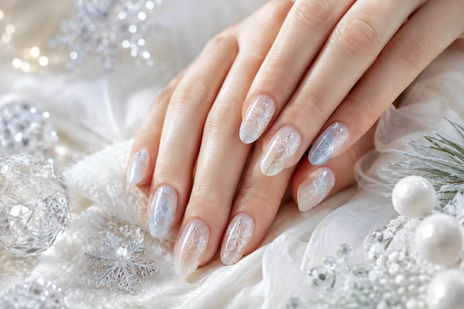 Snowflake Nails